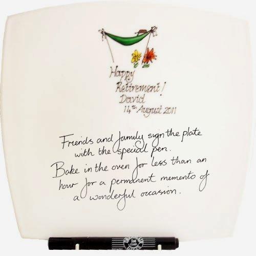 Personalised Retirement Gift Square Plate: Signed and Sealed 
