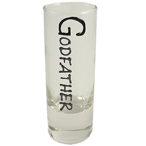 Godfather Gift Tall Shot Glass: (Blk/Sil)