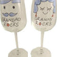 Personalised Grandad and Granny Wine: Glasses(Pair)