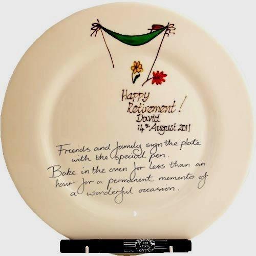 Retirement Signed and Sealed Plate: (Round