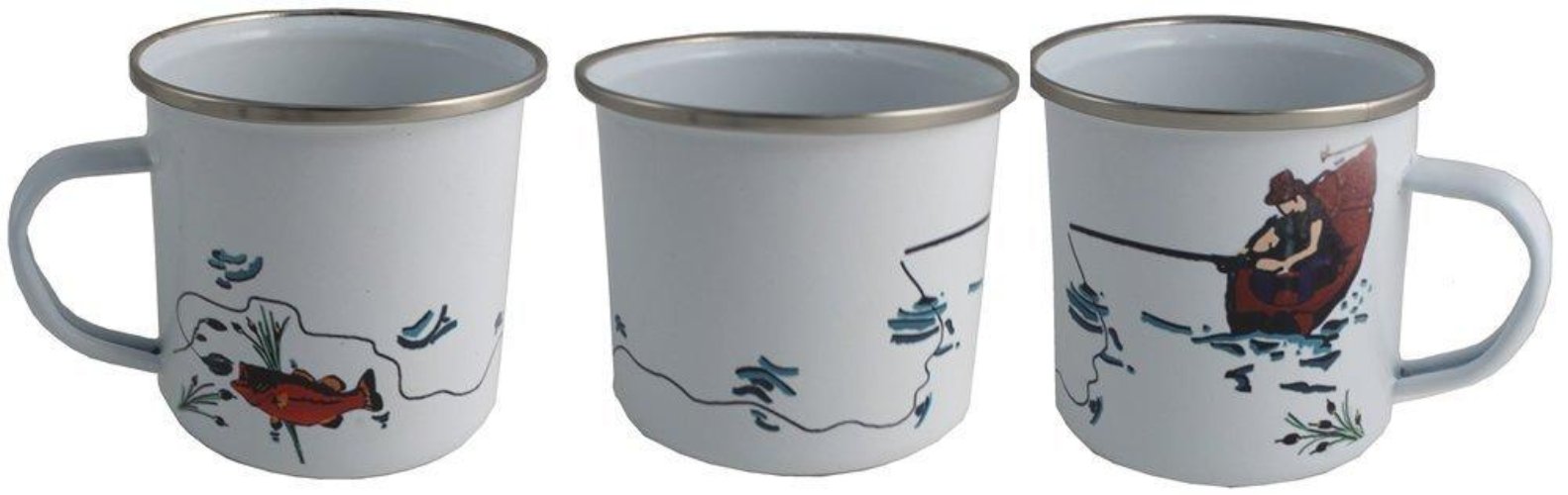 Personalised Fishing Gift Enamel Mug