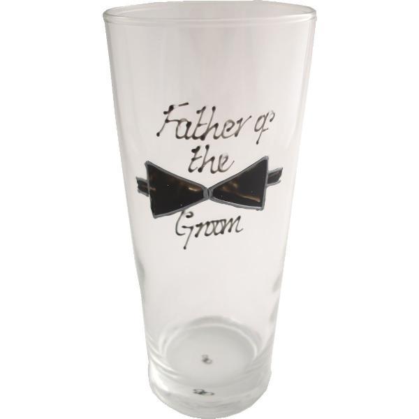 Father of the Groom Pint Glass (Bow)