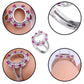 Fashion Luxurious Romantic Lady 925 Sterling Silver Oval Gemstone Adjustable DIY Ring Setting