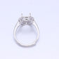 Fashion Beautiful Gift 925 Solid Sterling Silver Oval Gemstone Adjustable DIY Ring Setting