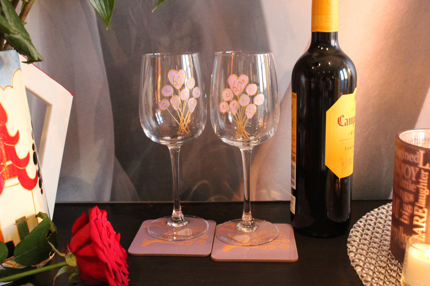 Wine & Coaster Lifestyle Photo
