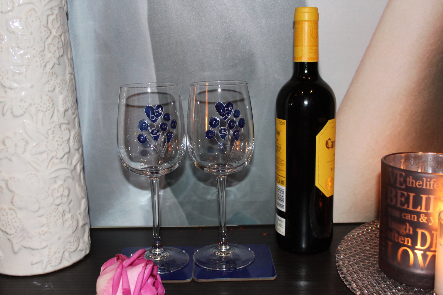 Wine & Coaster Lifestyle Photo