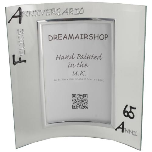 Cornice Foto 65ŒÁ Anniversario - 65th Anniversary Photo Frame Port (Blk/Sil)