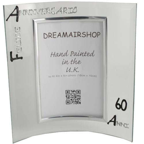 Cornice Foto 60ŒÁ Anniversario - 60th Anniversary Photo Frame Port (Blk/Sil)