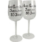 30 Jahre Alles Gute Zum Jubilí_um Paar Weinglí_ser - 30th Wedding Anniversary Pair of Wine Glasses (Blk/Sil)