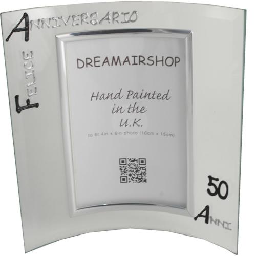Cornice Foto 50ŒÁ Anniversario - 50th Anniversary Photo Frame Port (Blk/Sil)
