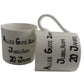 20 Jahre Alles Gute Zum Jubilí_um Paar Feines Bone China Becher - 20th Wedding Anniversary Fine Bone China Mugs (Blk/Sil)