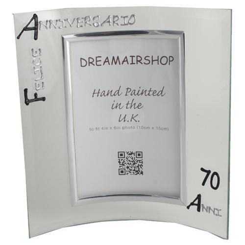 Cornice Foto 70ŒÁ Anniversario - 70th Anniversary Photo Frame Port (Blk/Sil)