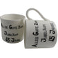 45 Jahre Alles Gute Zum Jubilí_um Paar Feines Bone China Becher - 45th Wedding Anniversary Fine Bone China Mugs (Blk/Sil)