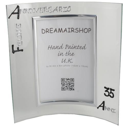 Cornice Foto 35ŒÁ Anniversario - 35th Anniversary Photo Frame Port (Blk/Sil)