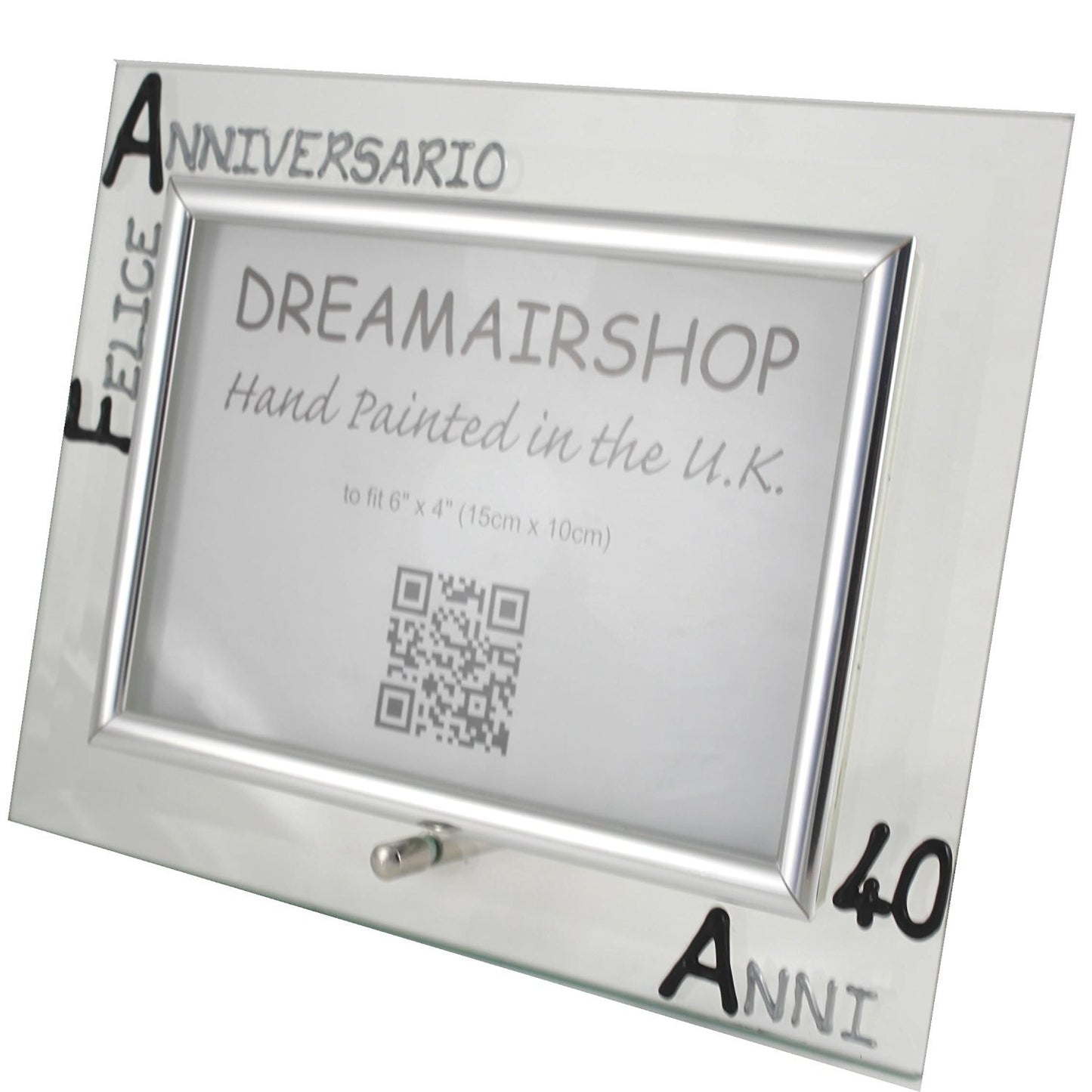 Cornice Foto 40ŒÁ Anniversario - 40th Anniversary Photo Frame Land (Blk/Sil)