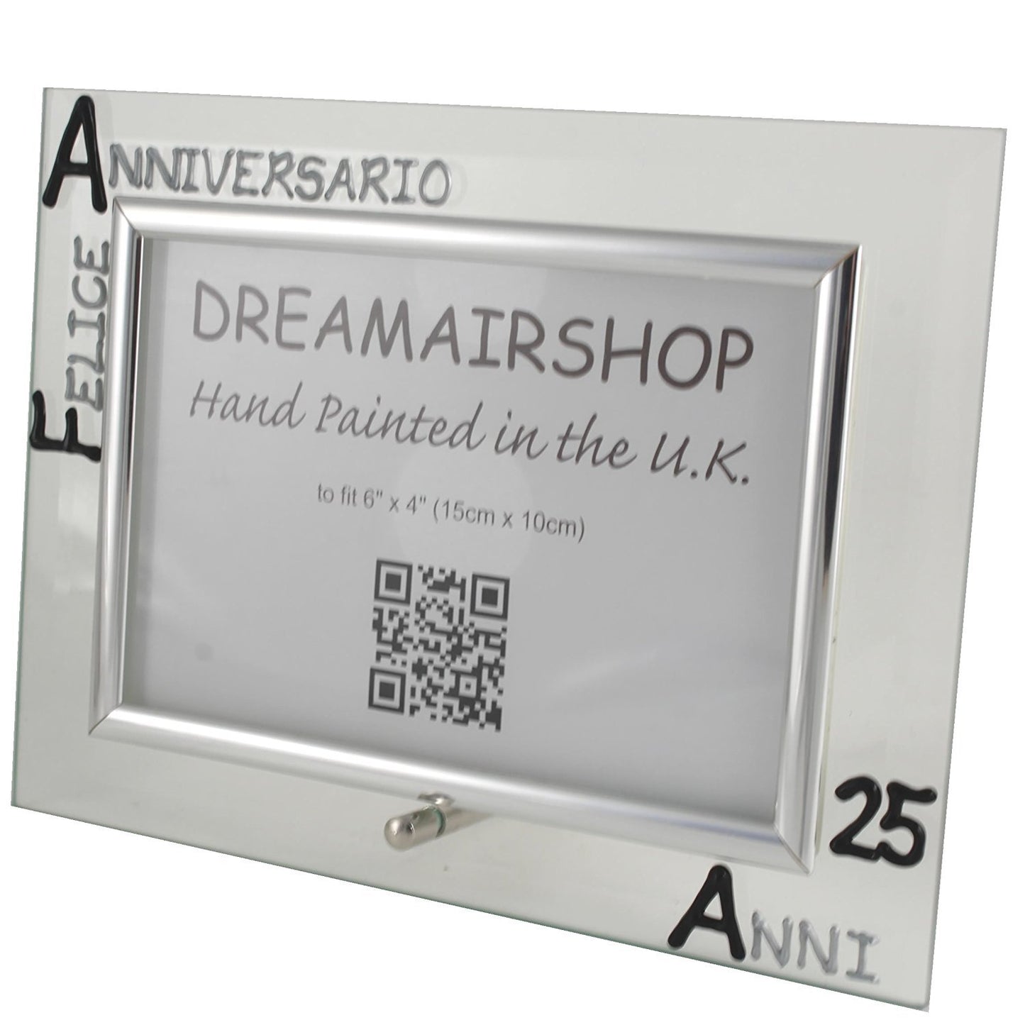 Cornice Foto 25ŒÁ Anniversario - 25th Anniversary Photo Frame Land (Blk/Sil)