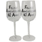 Coppia di bicchieri da vino 60ŒÁ Anniversario - 60th Anniversary Pair of Wine Glasses (Blk/Sil)