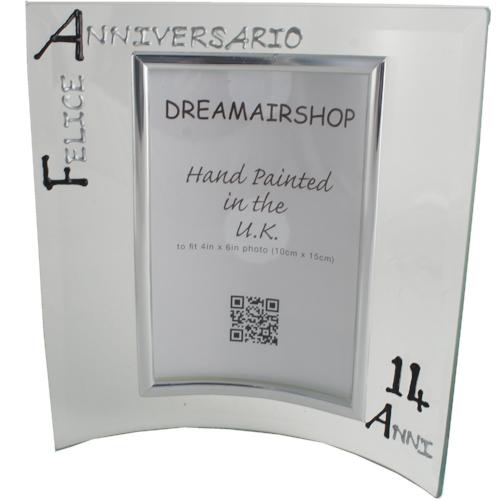 Cornice Foto 14ŒÁ Anniversario - 14th Anniversary Photo Frame Port (Blk/Sil)