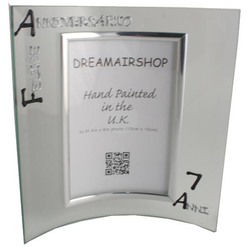 Cornice Foto 7ŒÁ Anniversario - 7th Anniversary Photo Frame Port (Blk/Sil)