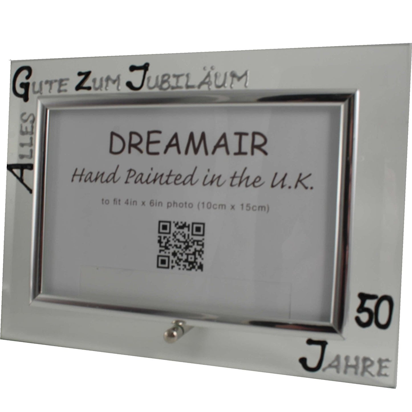 50 Jahre Alles Gute Zum Jubilí_um Fotorahmen Landschaft - 50th Wedding Anniversary Land Frame (Blk/Sil)
