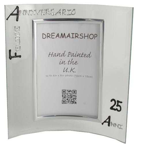 Cornice Foto 25ŒÁ Anniversario - 25th Anniversary Photo Frame Port (Blk/Sil)