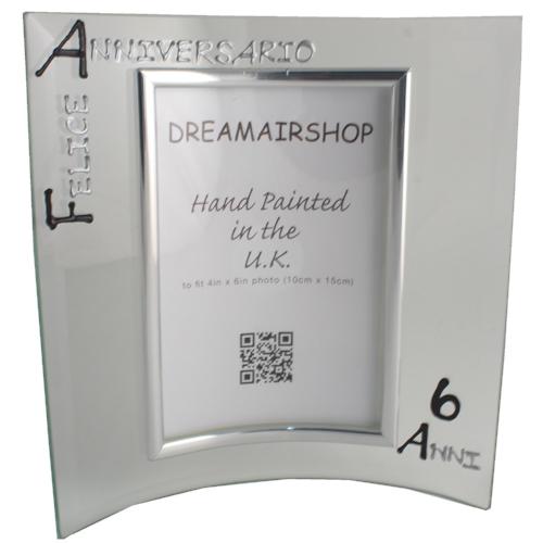 Cornice Foto 6ŒÁ Anniversario - 6th Anniversary Photo Frame Port (Blk/Sil)