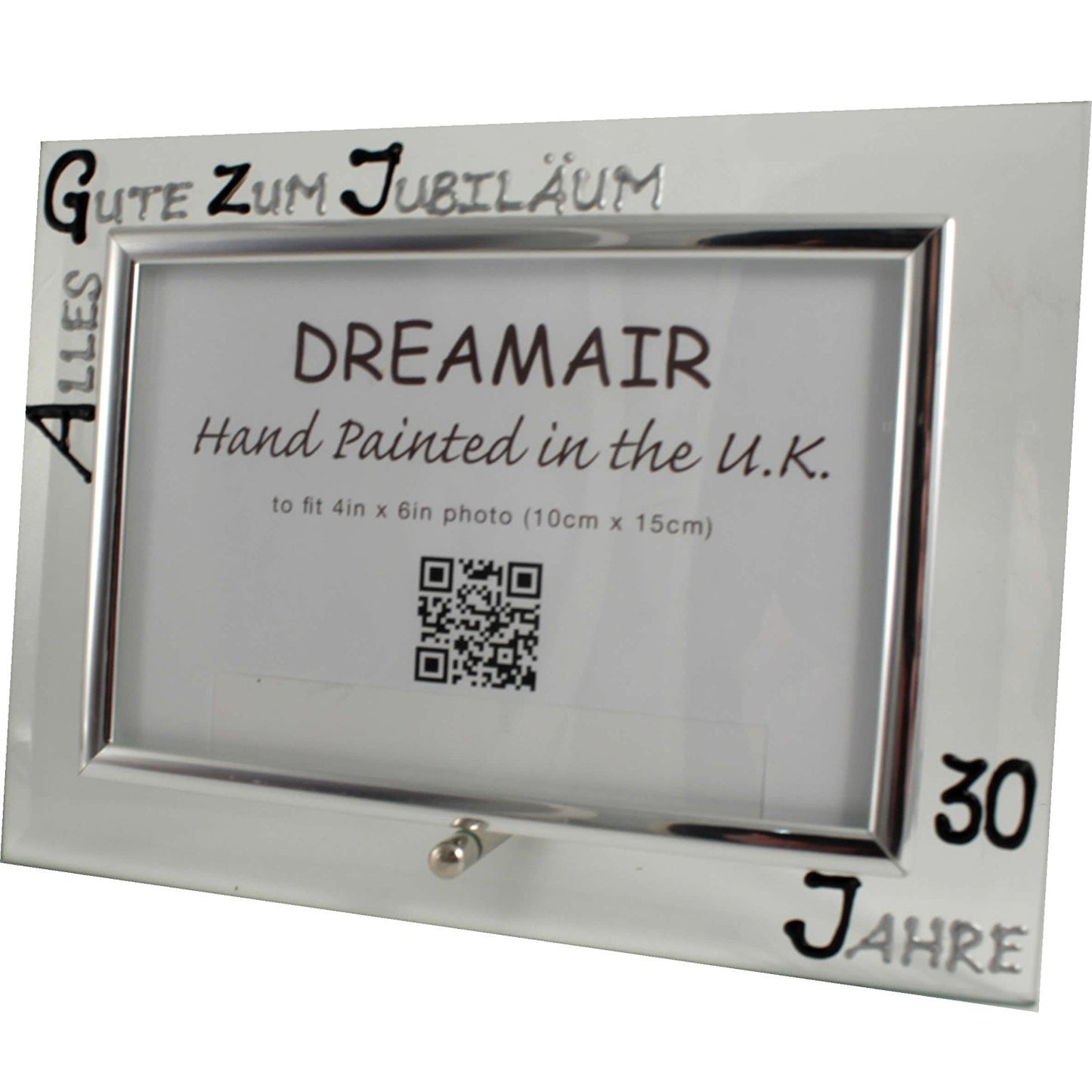 30 Jahre Alles Gute Zum Jubilí_um Fotorahmen Landschaft - 30th Wedding Anniversary Land Frame (Blk/Sil)