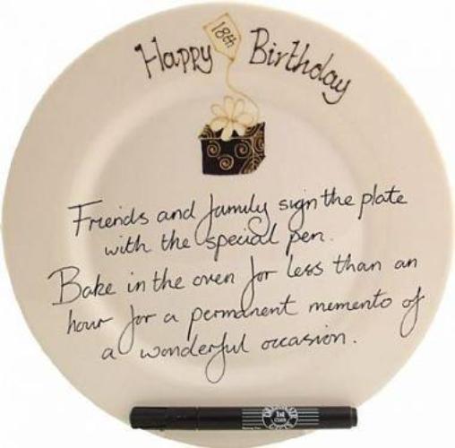 18th Birthday Gift Square Plate Box