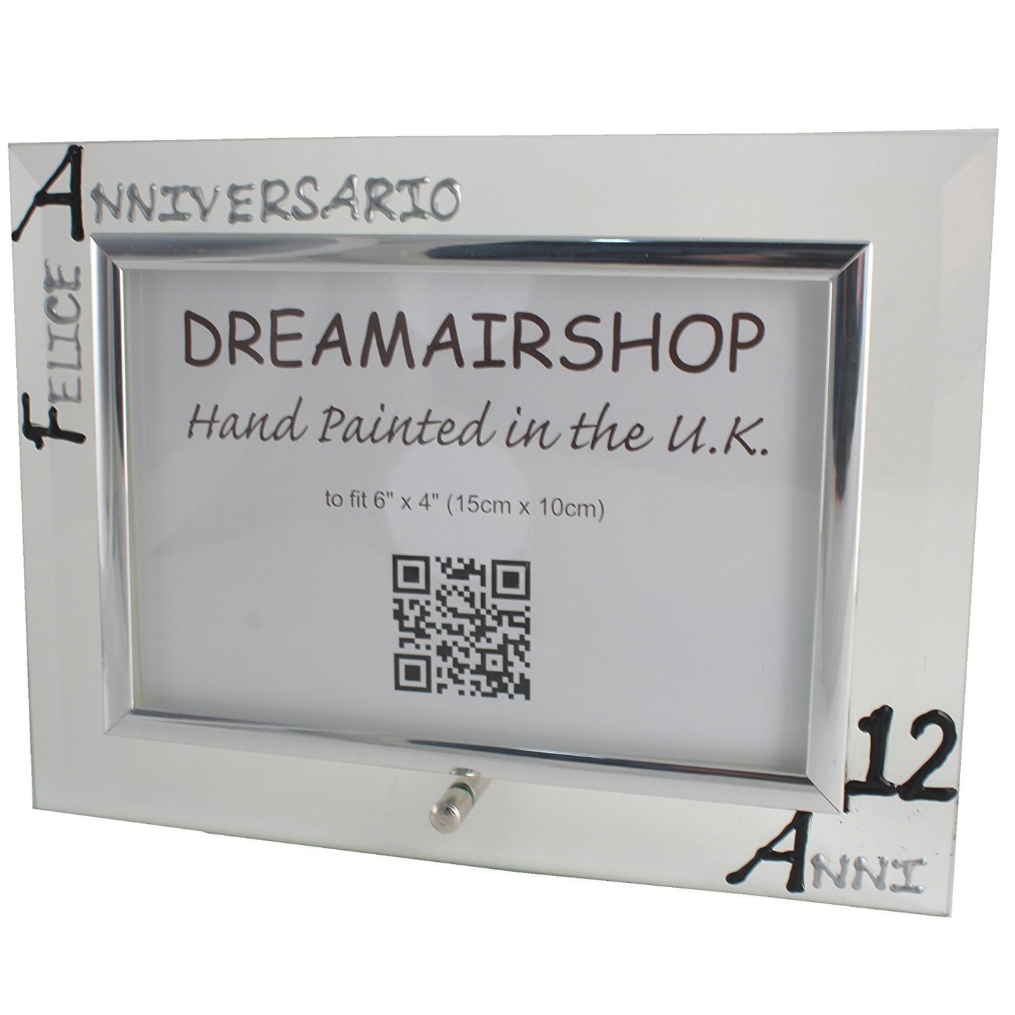 Cornice Foto 12ŒÁ Anniversario - 12th Anniversary Photo Frame Land (Blk/Sil)