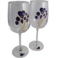 Un par de Copas de Vino Feliz Aniversario 45 Aí±os - 45th Wedding Anniversary Pair of Wine Glasses (Flower)
