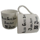 55 Jahre Alles Gute Zum Jubilí_um Paar Feines Bone China Becher - 55th Wedding Anniversary Fine Bone China Mugs (Blk/Sil)