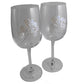Un par de Copas de Vino Feliz Aniversario 30 Aí±os - 30th Wedding Anniversary Pair of Wine Glasses (Flower)
