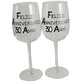 Coppia di bicchieri da vino 30ŒÁ Anniversario - 30th Anniversary Pair of Wine Glasses (Blk/Sil)