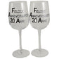 Coppia di bicchieri da vino 20ŒÁ Anniversario - 20th Anniversary Pair of Wine Glasses (Blk/Sil)