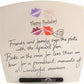 Personalised 40th Birthday Gift Plate: Square (Lips) Signed & Sealed