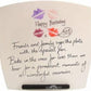 50th Birthday Gift Square Plate lips