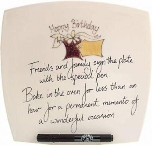 40th Birthday Gift Square Plate Box