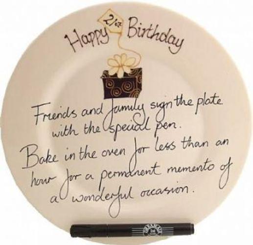21st Birthday Gift Square Plate Box