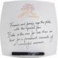 60th Wedding Anniversary Plate Square Flower