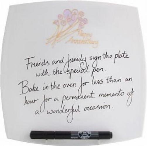 60th Wedding Anniversary Plate Square Flower