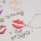 Personalised Birthday Square Plate Lips
