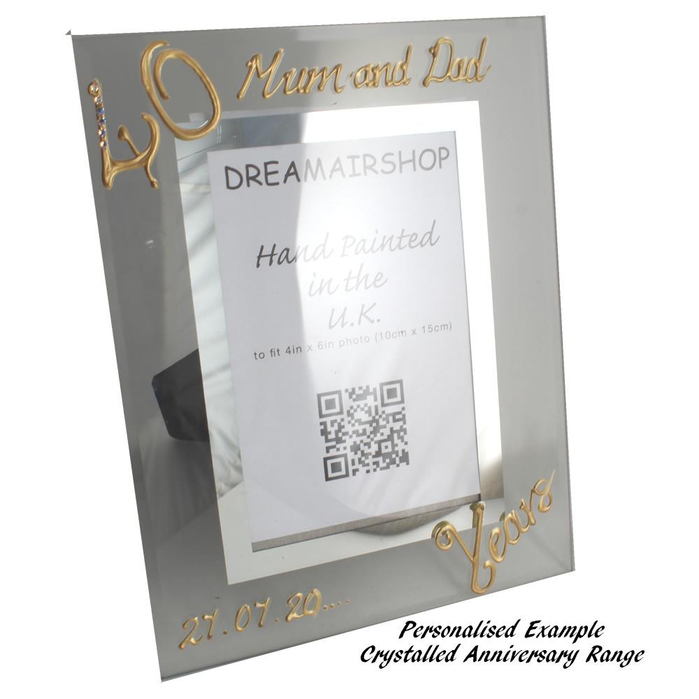 Personalised Wedding anniversary frame (Crystalled)