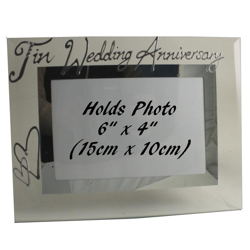 Tin (10th) Wedding Anniversary Photo Frame Land Milestone
