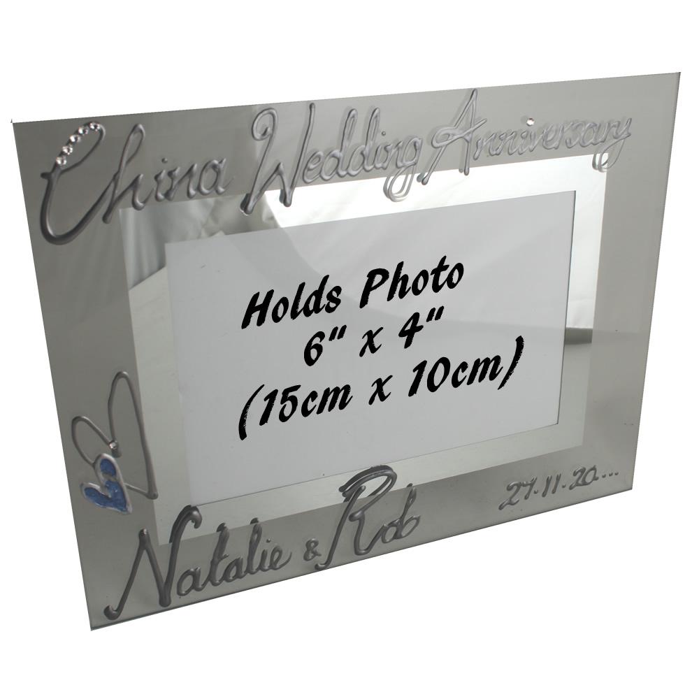 Personalised China (20th) Wedding Anniversary Photo: Frame Landscape (Milestone)