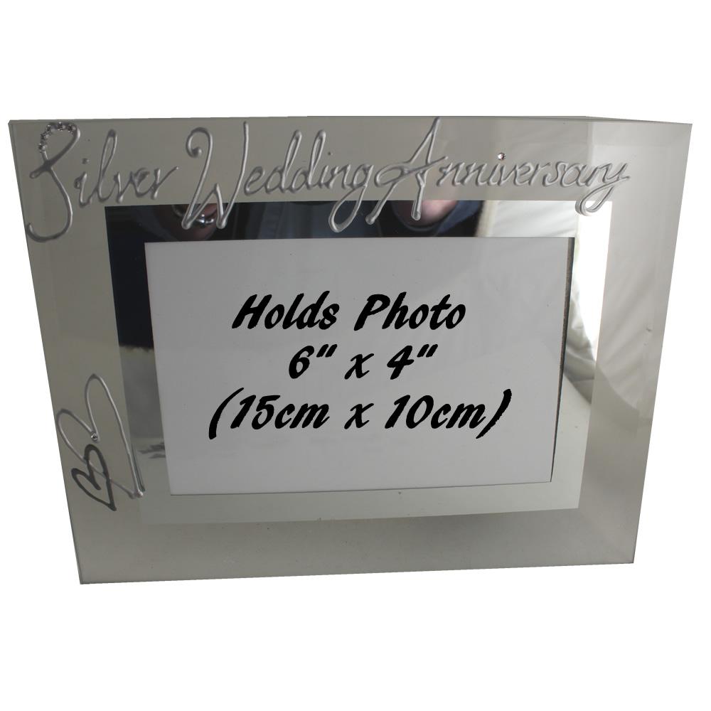 Silver (25th) Wedding Anniversary Photo: Frame Landscape (Milestone)