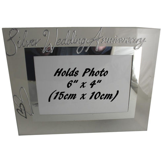 Silver (25th) Wedding Anniversary Photo: Frame Landscape (Milestone)