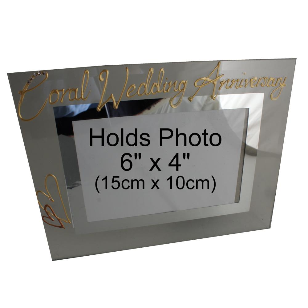 Coral (35th) Wedding Anniversary Photo: Frame Landscape (Milestone)