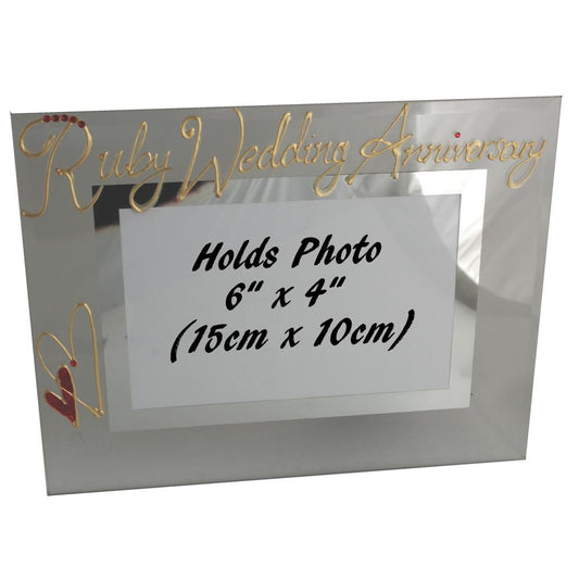 Ruby (40th) Wedding Anniversary Photo: Frame Landscape (Milestone)