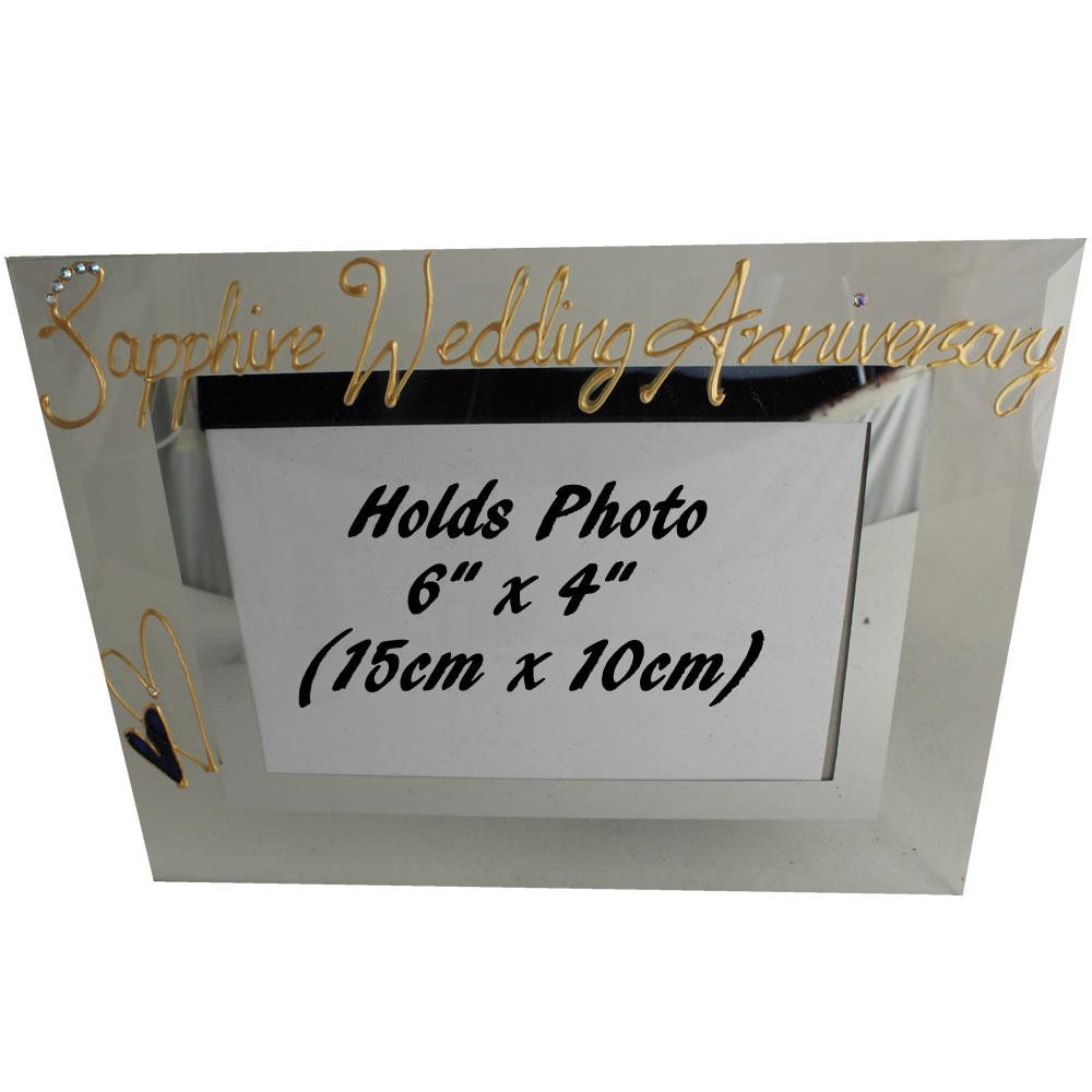 Sapphire (45th) Wedding Anniversary Photo: Frame Landscape (Milestone)