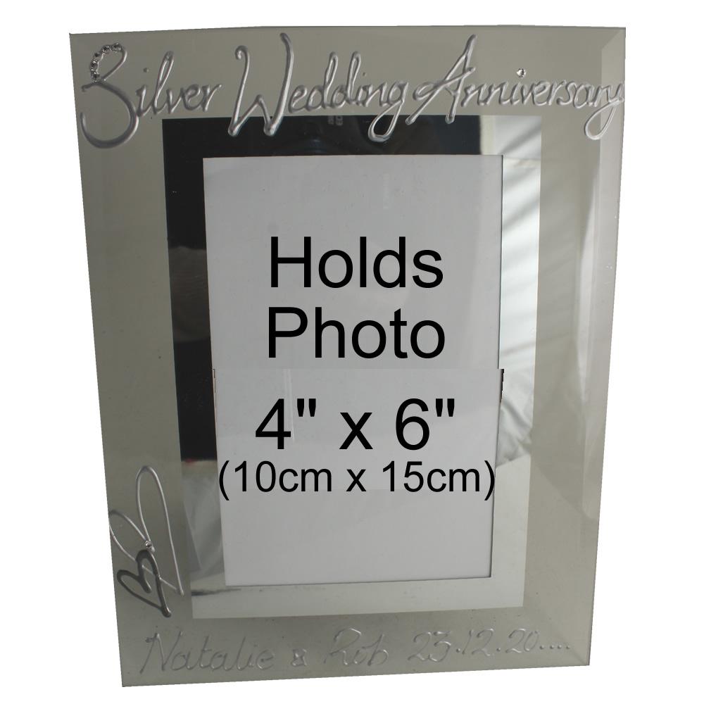 Personalised 25 Years Wedding Anniversary Photo Frame Port (Milestone)